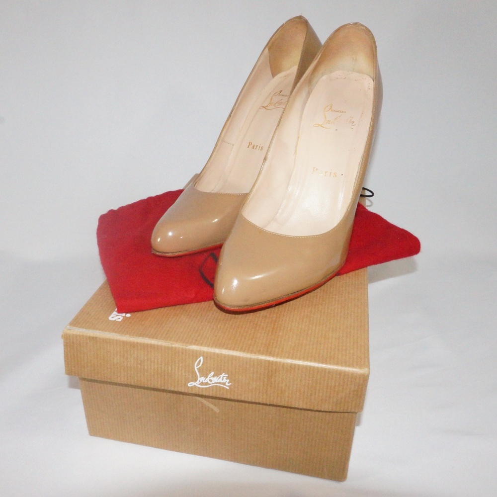 CHRISTIAN LOUBOUTIN DECOLLETE 868 100 PAT CALF 39